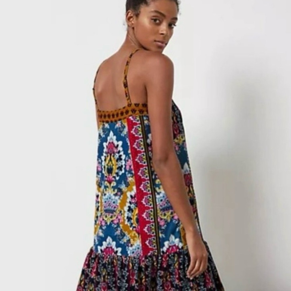 Anthropologie Zadie Velvet Slip Floral dress. - Picture 2 of 5